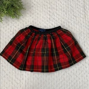 Ralph Lauren Black & Red Tartan Plaid Skirt 3T